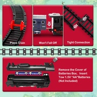 Christmas Train Set Toys for Kids,Toy Train Track Locomotive Engine Battery Powered Railway Kits wit