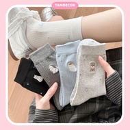 COMBO of 10 Caramella Bow Printed High Socks Women's Bow Socks