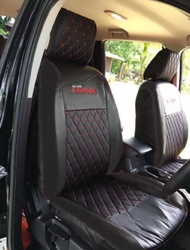 หุ้มเบาะรถยนต์แบบสวมทับ ตรงรุ่น คู่หน้า  FORD RANGER 2012-2022 ลาย VIP ( LINE 2 ) 1 คู่หน้า หุ้มเบาะ