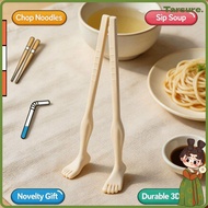 TARSURETH 1pair Foot Shape Chopsticks, 22cm Lightweight Toe-Shaped Chopsticks, Novelty With Straw So