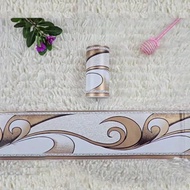Wall border lis border sticker white gold