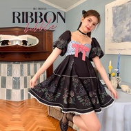 MYT x BLT BRAND : [BT91] : Ribbon bubble : Dress มินิเดรสลายปักดอกไม้