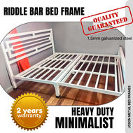 DOUBLE SIZE BED Joson RIDDLE Bed Frame, Heavyduty Bed, steel bed frame, white bed frame, Bed Frame, Bed frame on Sale, black bed frame, grey bed frame, brown bed frame, Minimalist, Nordic Bed frame, simple bed, bed frame double, Bed, metal bed frame