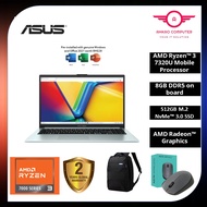 Asus VivoBook Go 15 E1504F-ANJ872WSM 15.6'' FHD Laptop Grey Green ( Ryzen 3 7320U, 8GB, 512GB SSD, A
