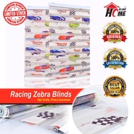 CUTIE Zebra Blinds Racing Car / Langsir Bidai Korea / Width 1.5 Feet To 8 Feet / Height 6 Feet & 8 F