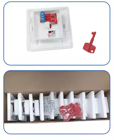 10pcs Wired Emergency Panic Switch With Manual Key Reset Button For Security Alarm System DC12V NO/N