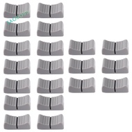 20Pcs 24mmx11mmx10mm Console Mixer Slider Fader Knobs Replacement for Potentiometer Gray Knob Black 