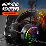 FVG99 Wired Headset Luminous Headset Game Gaming RGB Luminous with Microphone Headset Desktop Intern