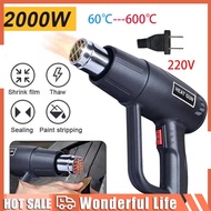 220V 2000W Industrial Heater Blower Heat Gun Hot Air Blower Heat Gun Heavy Duty Power Tools Portable