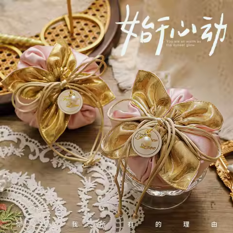 Silk Wedding Candy Bag Candy Box Wedding Gift Bag Wedding Gift Box Candy Cloth Bag For Wedding Birth