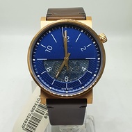 [TimeYourTime] Fossil ME3169 Barstow Automatic Brown Leather Blue Analog Rose Gold Men Watch