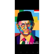 Bj Habibie full lamination decal poster Sticker