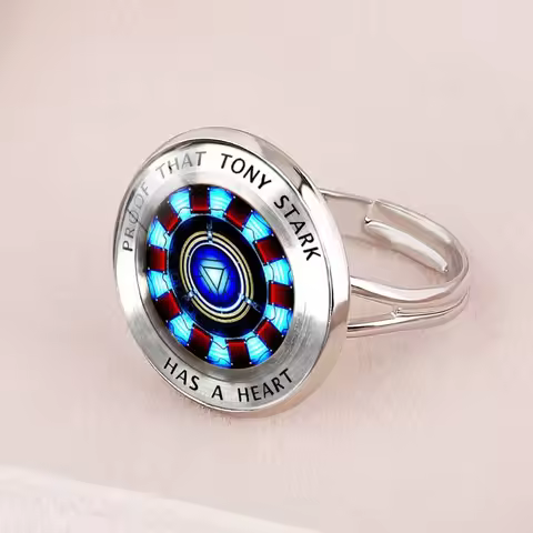 Marvel Cinematic Universe Iron Man Handsome ring Movie peripherals Small gift