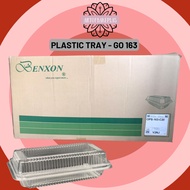 OPS-163 GO-163 Plastic Tray with Lock {1CATON}/ Bakery Disposable Clear Food Box/ Hot Dog Box/ Roti 