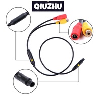 QIUZHU 1Pc 4-Pin Male Backup Reverse Camera Car Universal To CVBS RCA Female Connector Signal Power 