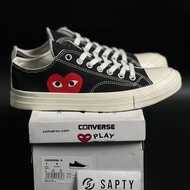 Converse CDG Black White Low Import Original 100% BNIB