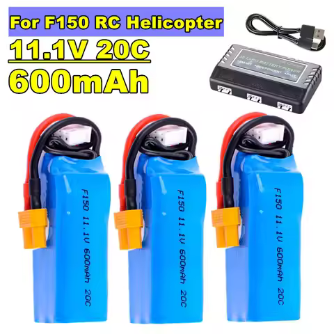 11.1V 600mAh Lipo Battery with XT30 Plug for YUXIANG F150 RC Helicopter 3S 20C Battery / Charger Sui