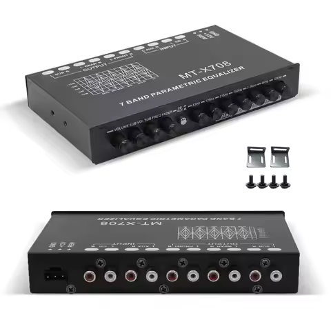 7 Band EQ Equalizer CD AUX Inputs DSP Chip 6 Channel Outputs Front Rear + sub Output Parametric Equa
