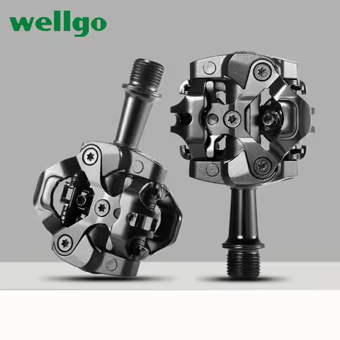 Wellgo Bicycle Pedal MTB Mountain Bike Pedals Ultralight 322g Al-alloy Bike Clipless SPDING Pedals W