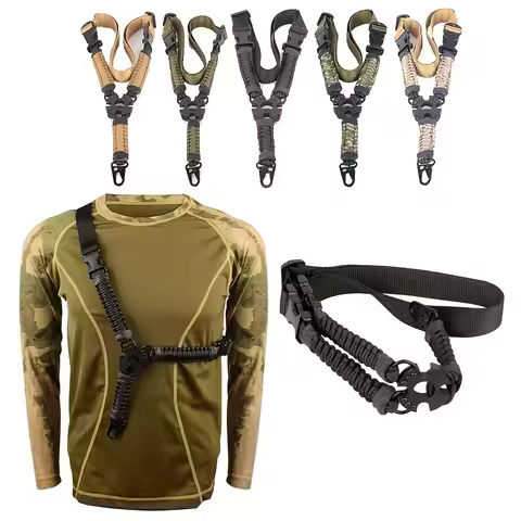 3 Point Bungee Tactic Guns Sling Airsoft Rifles Strapping Belt Militaries Hunting Part Three-Point G