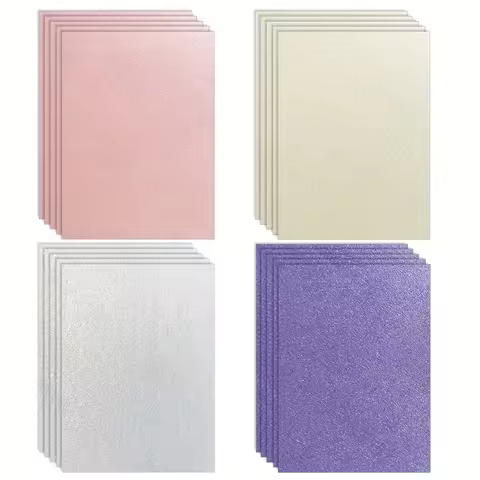A4 Double Sided Pearlescent Paper 250gsm 15sheets Printable Shimmer Cardstock for Birthday Wedding I
