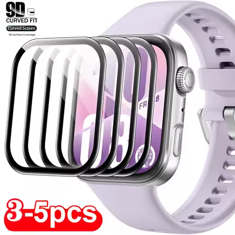 3-5Pcs 9D Curved Film For Huawei Watch fit3 fit4 SmartWatch Screen Protector Not Glass Full Cover fo