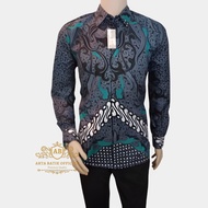 KEMEJA Premium Long Sleeve Men's Batik Shirt | Premium Long Sleeve Men's Batik | Men's Batik Clothes | Modern Men's Batik | Batik Men Long Sleeve Batik Shirt SIZE M L XL XXL S68