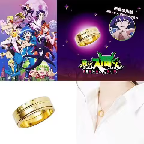 Welcome To Demon School! Iruma-kun 2D Ring of Gluttony Anime Necklace Fashion Cartoon Cosplay Access
