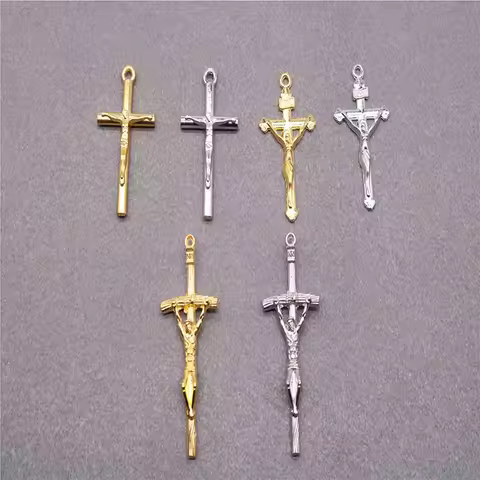 Catholic universal Jesus cross rosary beaded cross. Christian Jesus Classic Cross Universal Pendant 