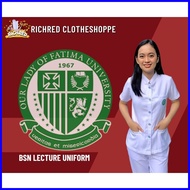 ◹ ↂ ✙ BSN OLFU UNIFORM /OLFU NEW BS NURSING UNIFORM BLOUSE AND PANTS PITCH TWILL with LOGO