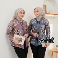 Batik Sabrina Modern Women's Batik Shirt, Women's Office Work Batik Blouse Top