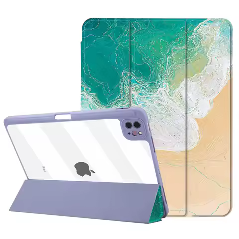 For iPad Pro 11 12.9 M1 2021 Case 2020/2018 Pro 12 9 Air4 10.9 Cover Apple Pencil Holder Support Wir