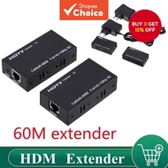 60M HDMI Extender Single RJ45 LAN Network Cat 5e/6 Converter Adapter HDTV OVER Ethernet 60 Meter