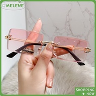 NOPVXBU Vintage Sunglasses Rimless Ultralight UV400 Sunglasses for Women