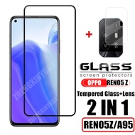 2in1 Tempered Glass Screen Protector For OPPO RENO5 Z 5G  RENO 5Z A95 5G Explosion-Proof Safety Glass Camera Lens Film For OPPO RENO 5 Z RENO5Z 5G