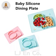 Baby Silicone Suction Plate Dinnerware Kid Children Cute Cartoon Dinosaur Infant Eating Training Com