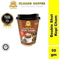 Kluang Coffee Cap Televisyen Double Shot Kopi Cham Teh (50gm x 1 cup) Coffee Cham Tea Kluang Cap TV