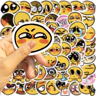 60PCS Yellow Emotional dStickers For Laptop Helmet Notebook Decal