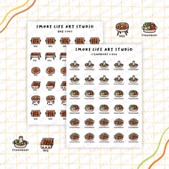 Steamboat, BBQ planner sticker, hand-drawn sticker, Si067-068, smorelife