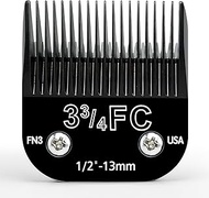 Detachable Steel Pet Dog Clipper Blades,Size-3 3/4FC,Compatible with Andis Cut Length 1/2"(13mm),Com