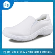 Hawkwell Women Nurse Shoes Slip On Work Shoes-Casey/1923 White/Black