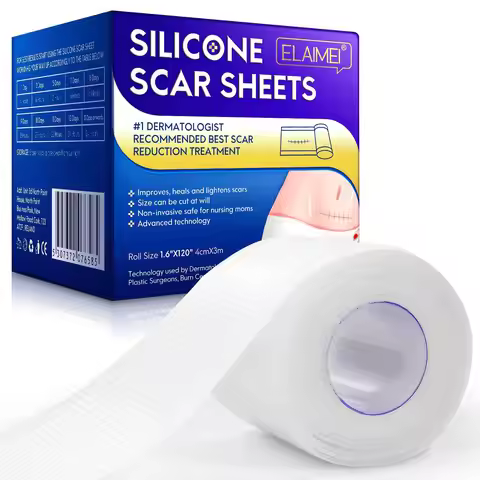 1/2 Rolls 4cmX3m,Scar Sheets Convenient Versatile Dermatologist Recommended Heal C-section Scars Sil