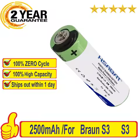 2pcs/lot Top Brand 100% New Battery for Braun 380S-4 390CC-4 S3 3000S 3020S 3040S 3080S 3090S 199s-1