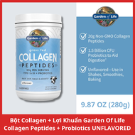 Bột Collagen Garden Of Life Collagen Peptides + Probiotics (Hyaluronic Acid Biotin Vitamin C)