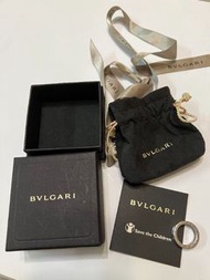 BVLGARI -Save the Children 純銀單圈戒指，鑲飾黑色陶瓷。
