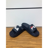 [FILA] Slippers Children Shoes Rubber Dark Blue White LOGO Waterproof Middle Big Swimming 2S435W-331