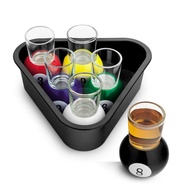 Drinking Game 6 Cups 6 Ball Table Pool Triangle Plastic Plate Bar Game Supplies Table Game IY1Y