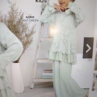 [prelove] baju kurung kids Sage green 4y