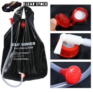 5 Gallons 20L Sunlight Powered Outdoor Survival Camping Black Shower Bag Solar Heated Water Bathing 