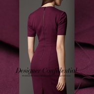 Fuchsia Stretch Cotton Pants - Vertically Elastic | 35 Yuan Per Meter